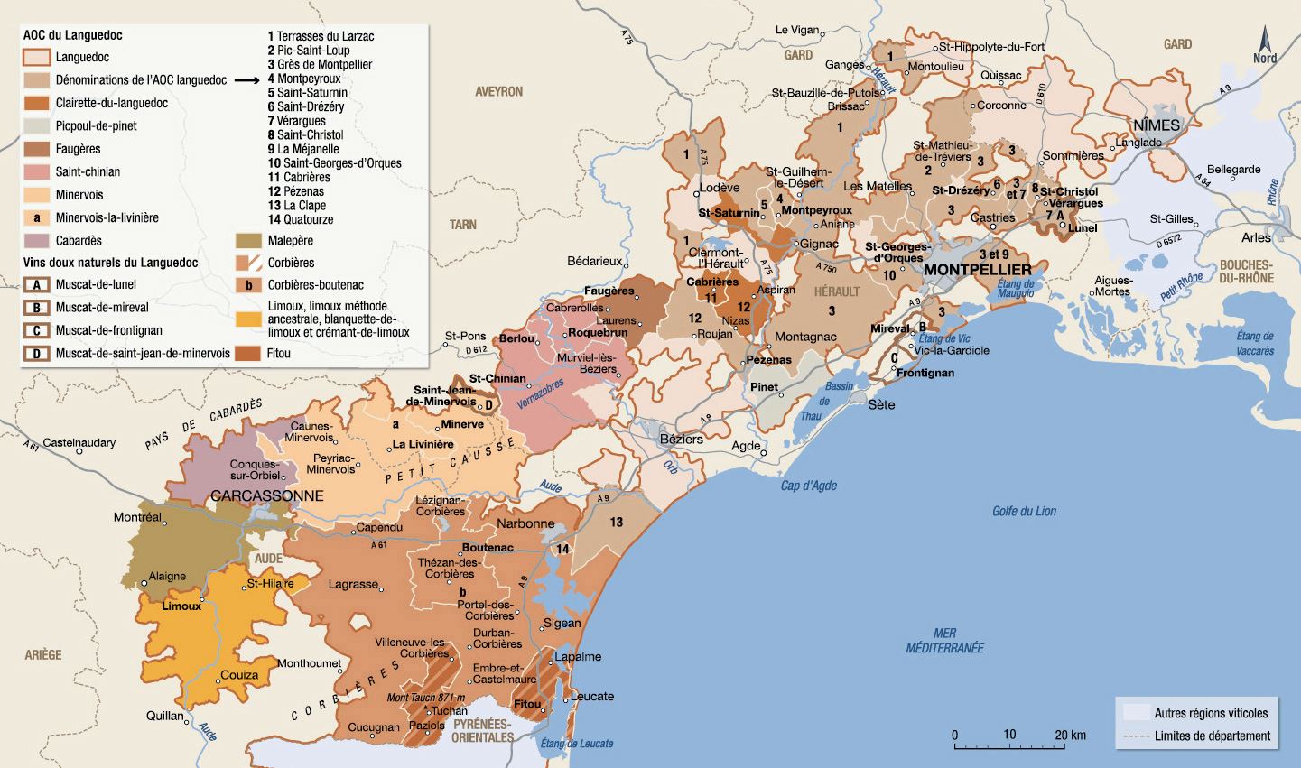 Large Languedoc-Roussillon Maps for Free Download and Print | High