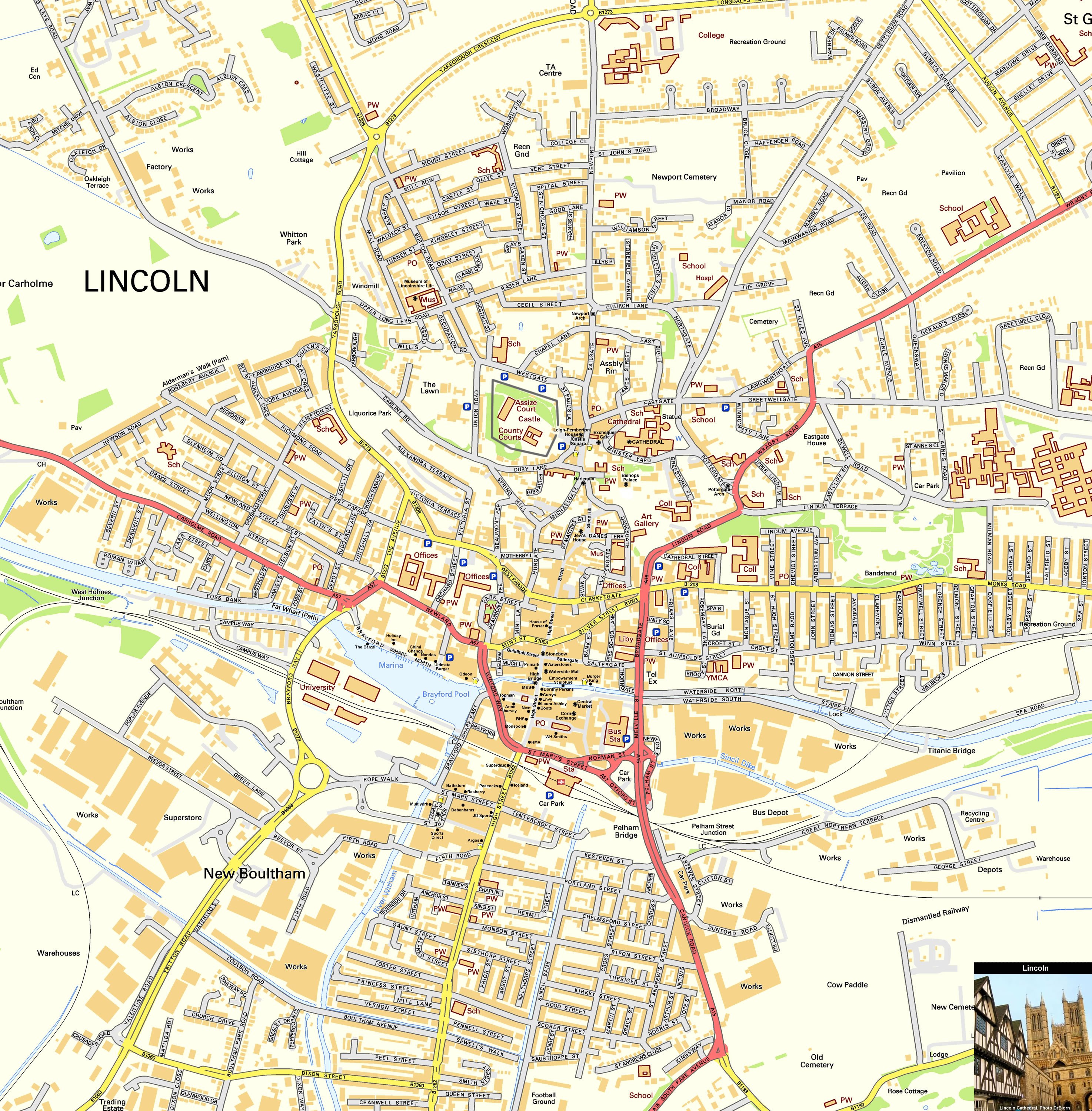 Detailed Map Of Lincoln - Bonnee Stoddard