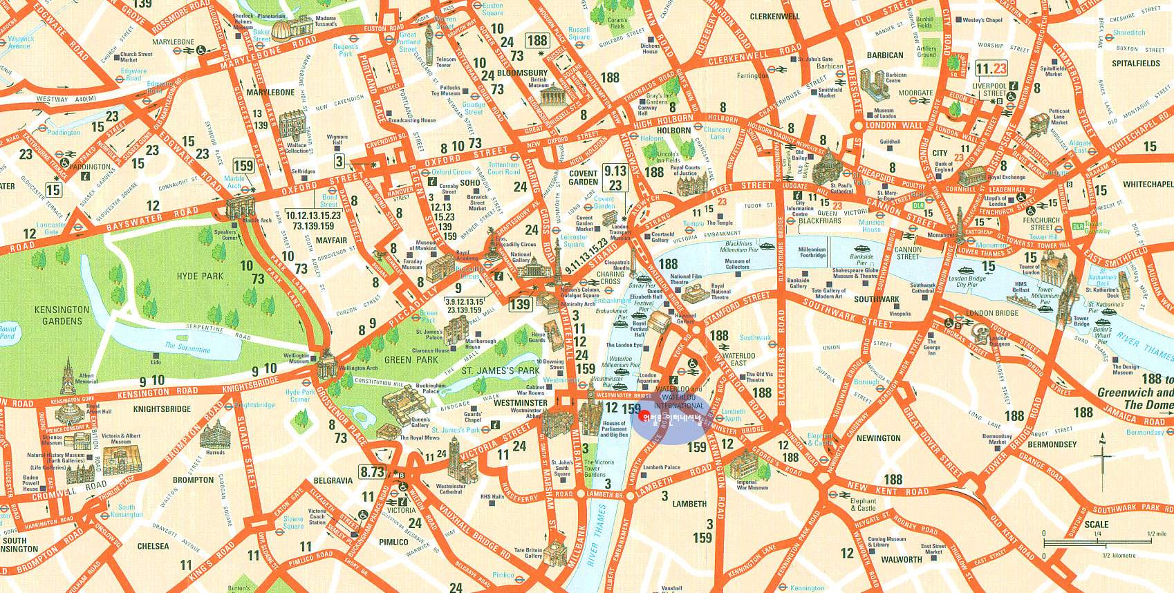 free tourist map of central london
