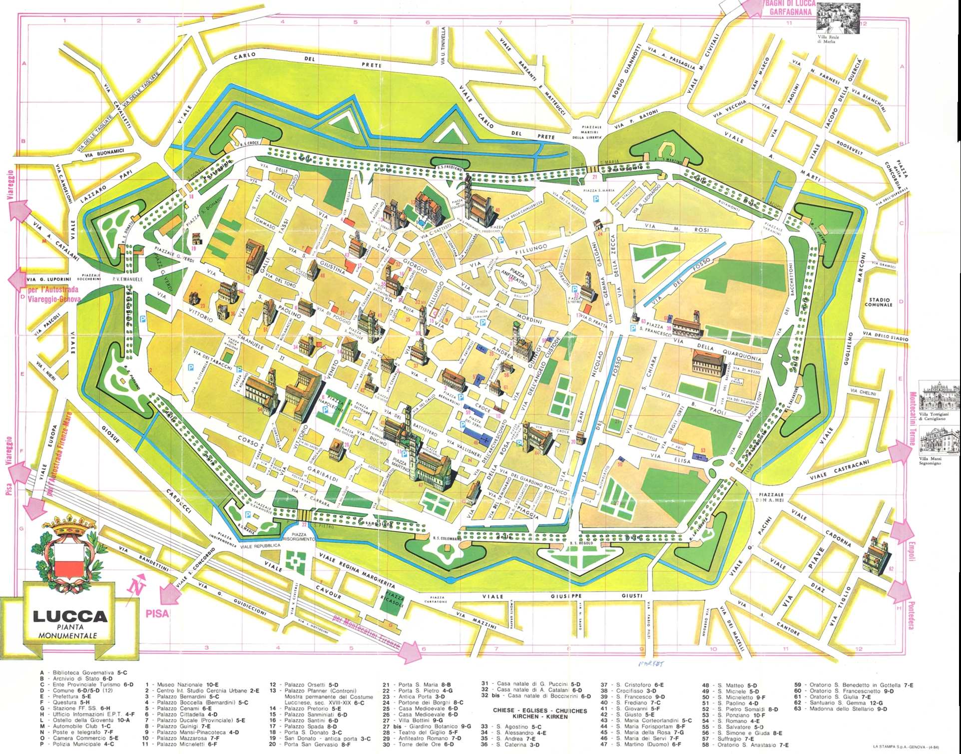 Large Lucca Maps For Free Download And Print High Resolution And Detailed Maps