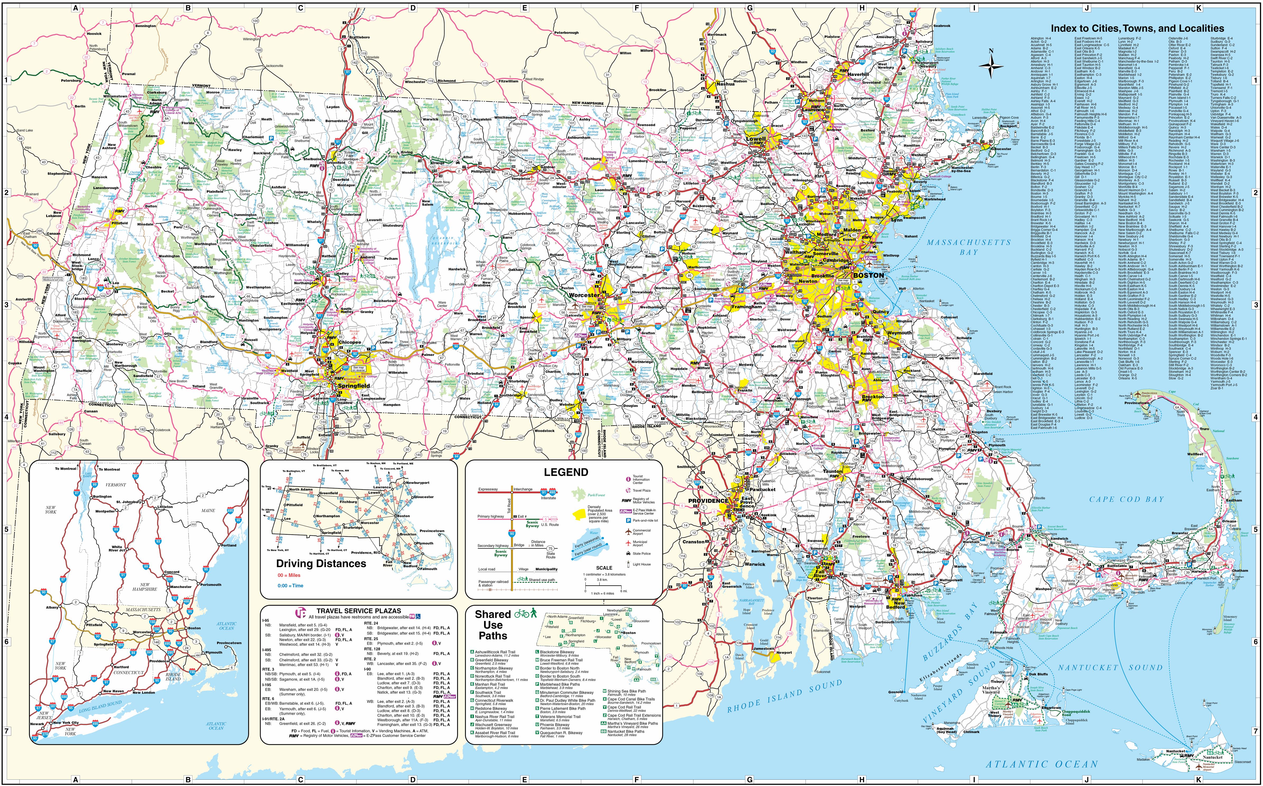 massachusetts travel map