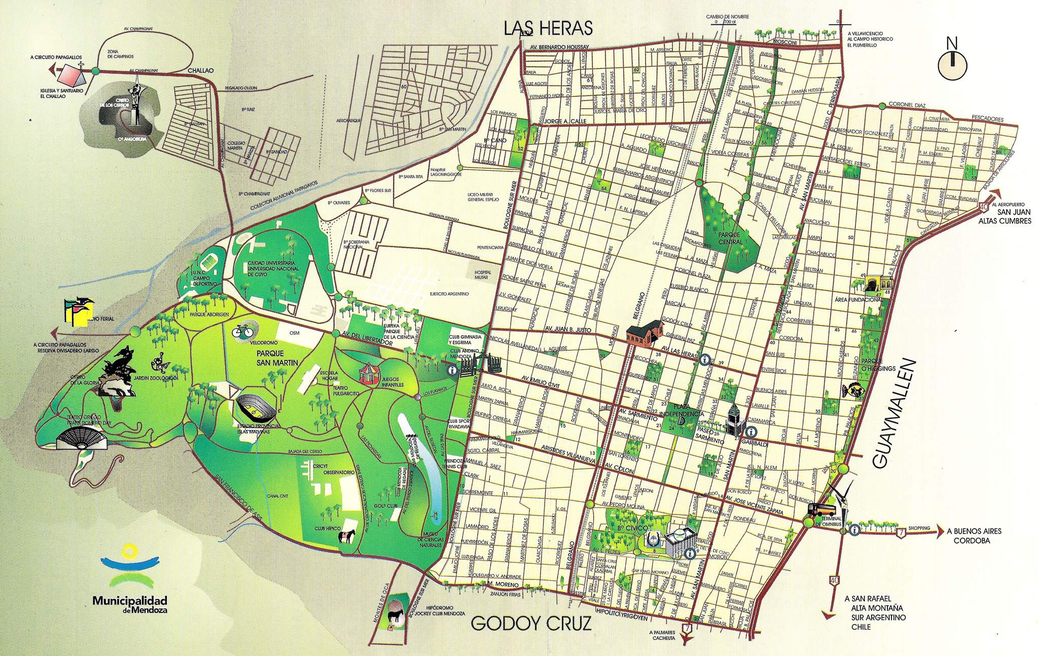 Mapa Las Heras Mendoza 