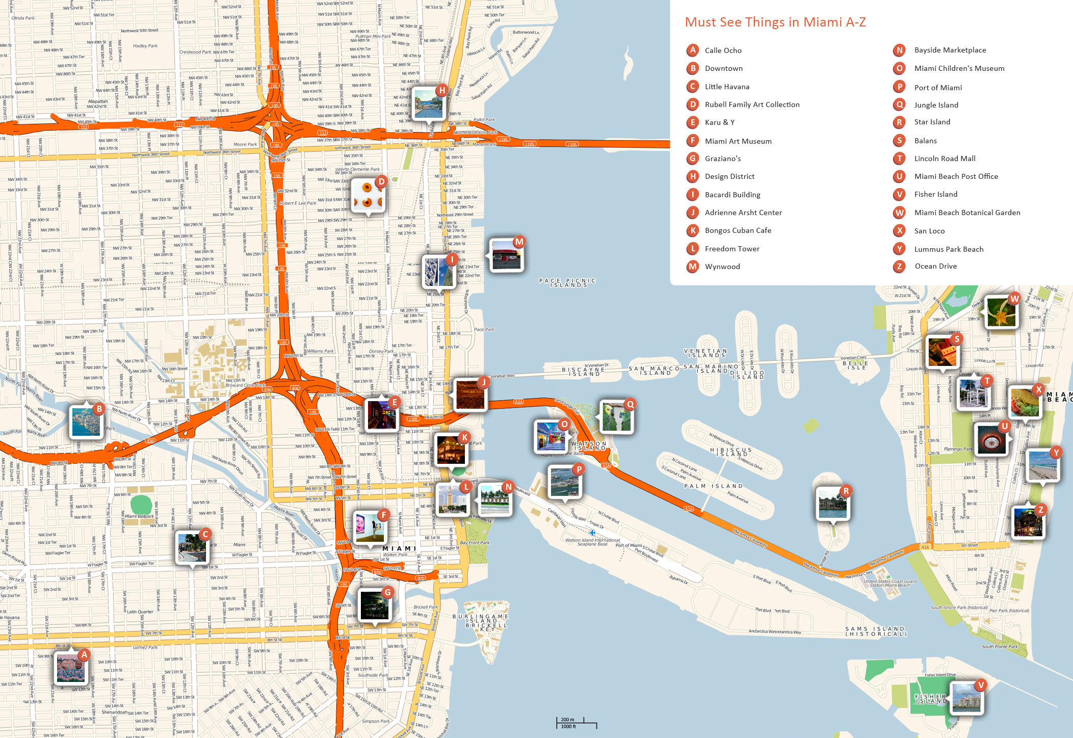 large miami maps for free download and print | high