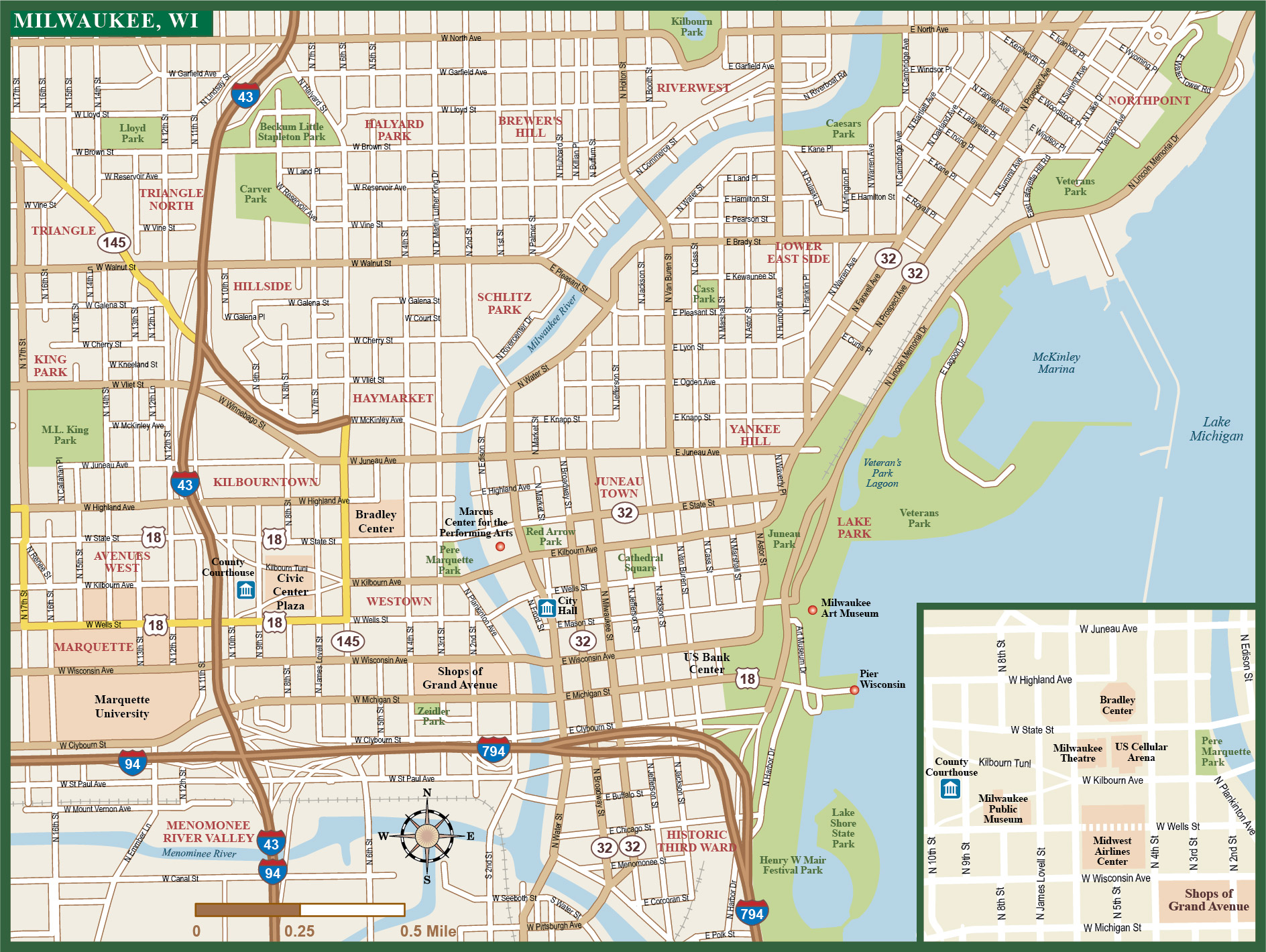 Milwaukee Map 2 