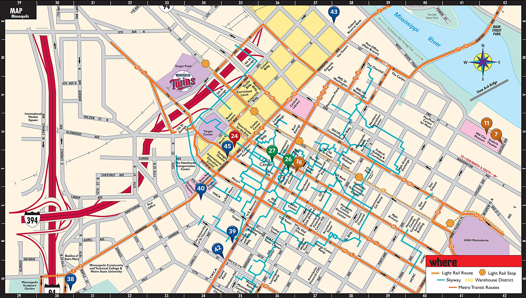 Minneapolis Skyline Map