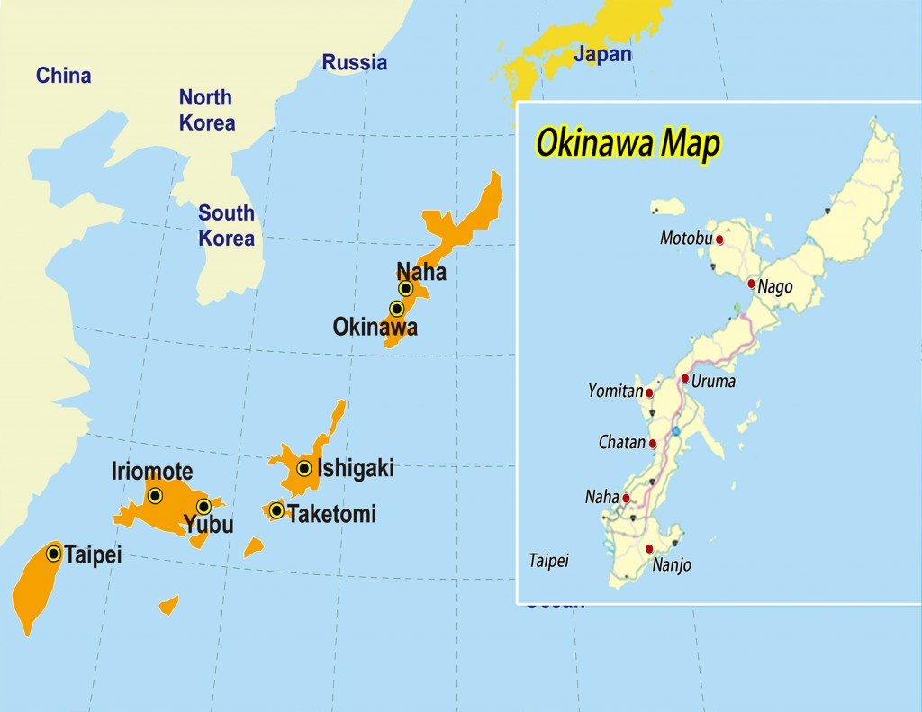 Japan Okinawa Islands Map