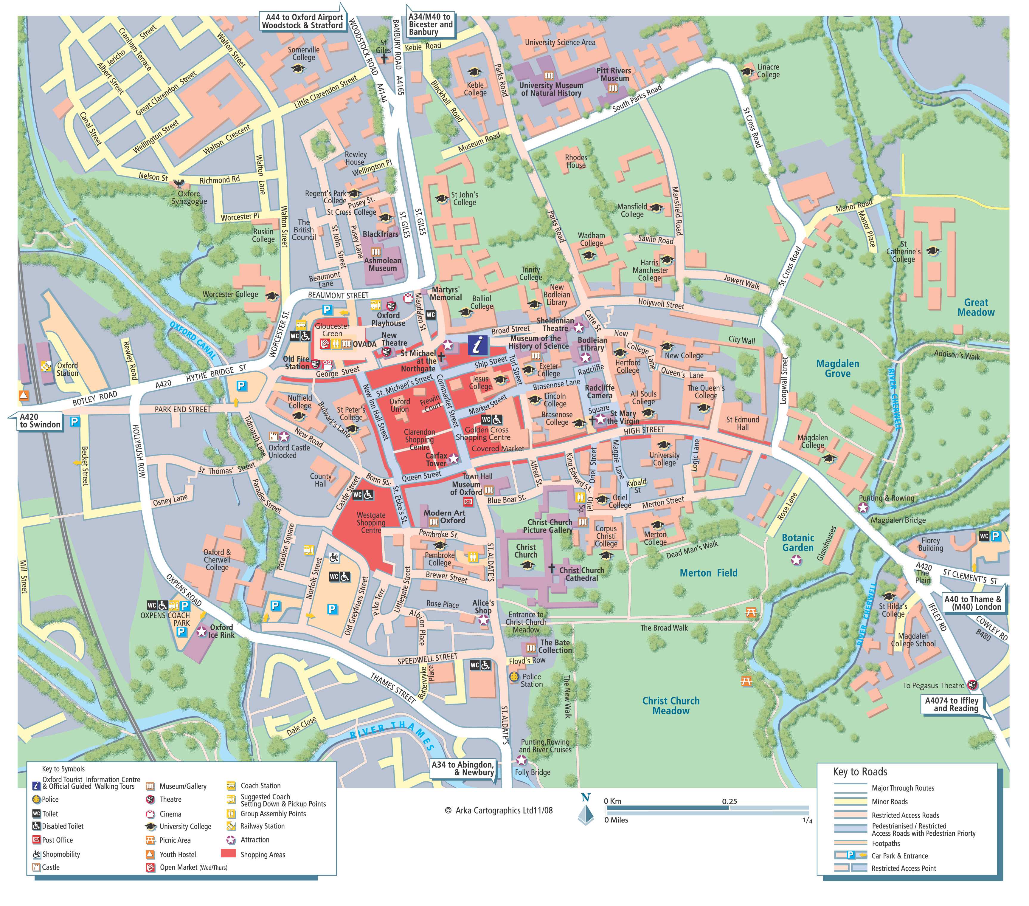 walking tour of oxford map