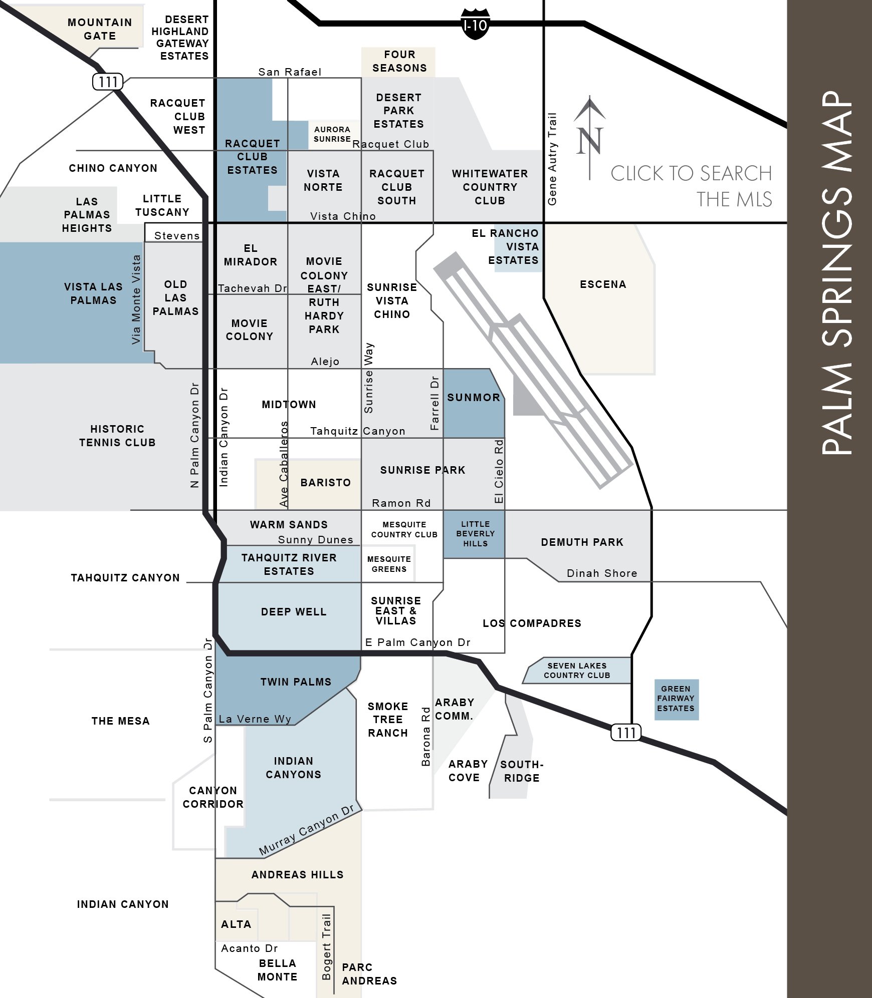 Large Palm Springs Maps for Free Download and Print HighResolution
