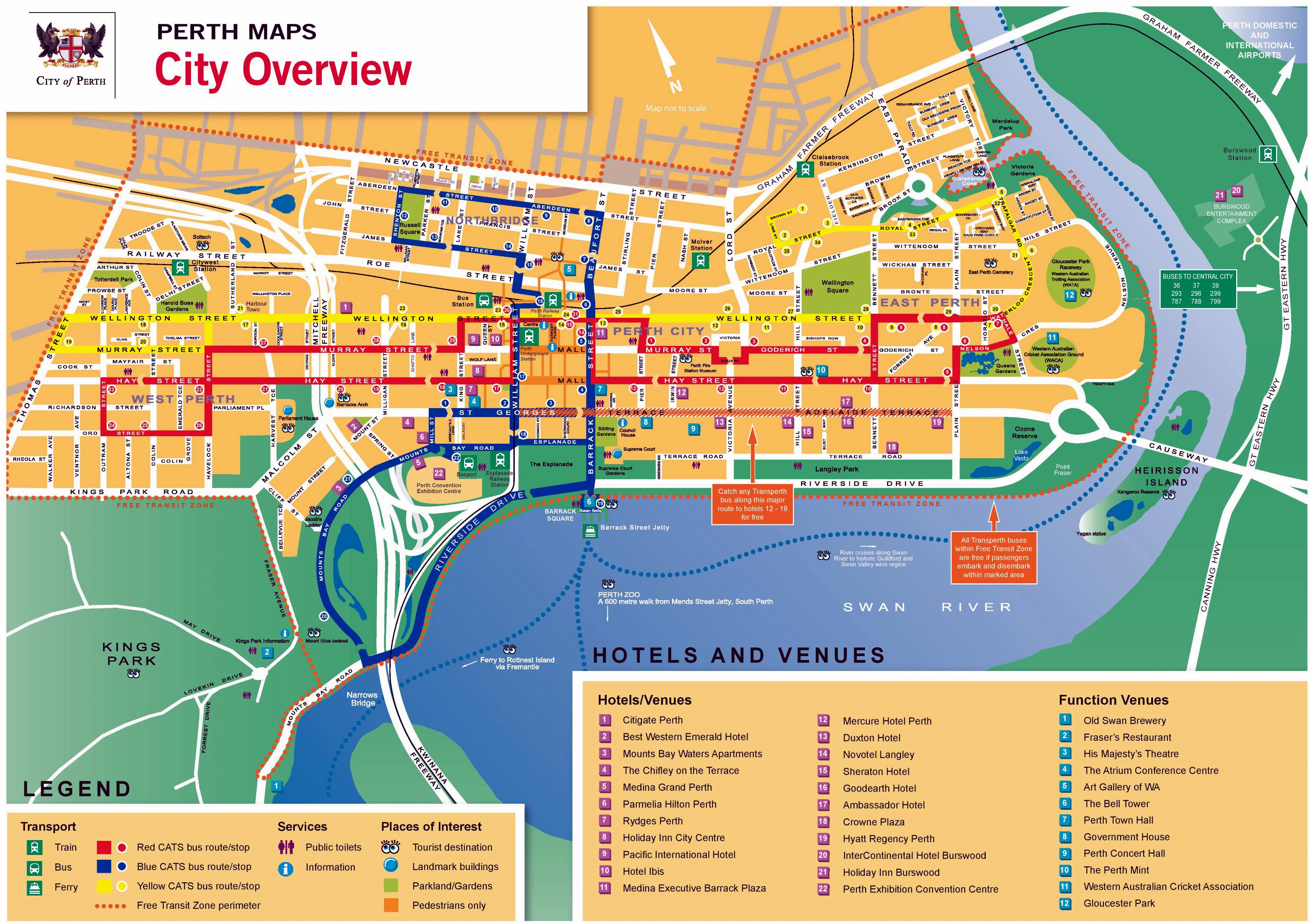 tourist map perth and surrounds