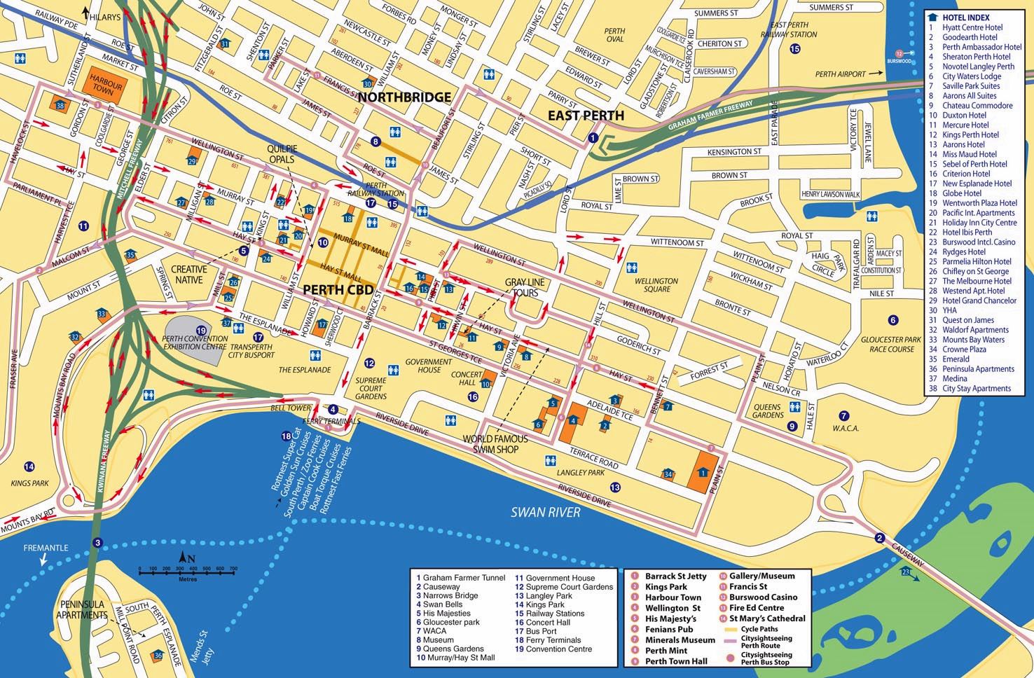 tourist map perth and surrounds