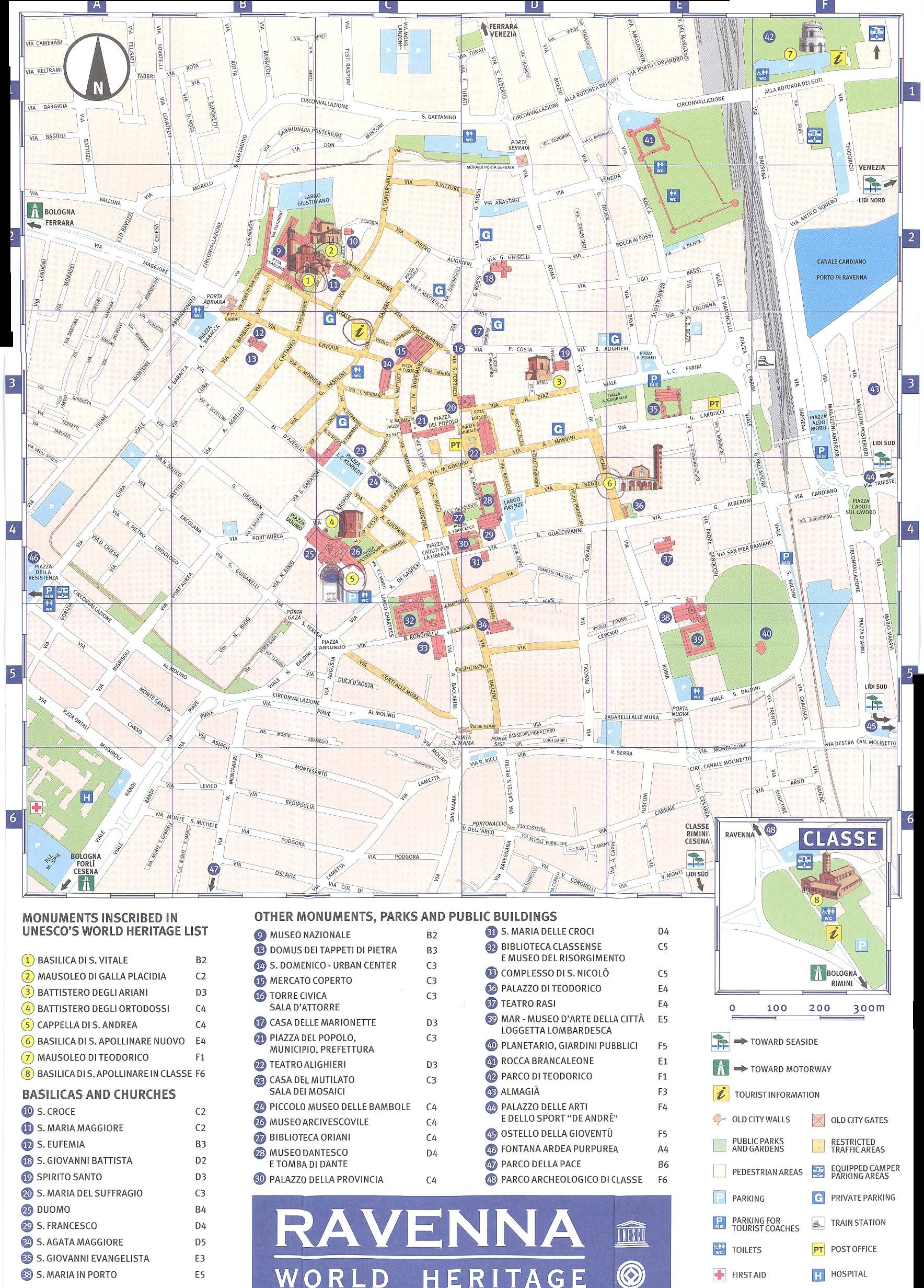 tourist map ravenna