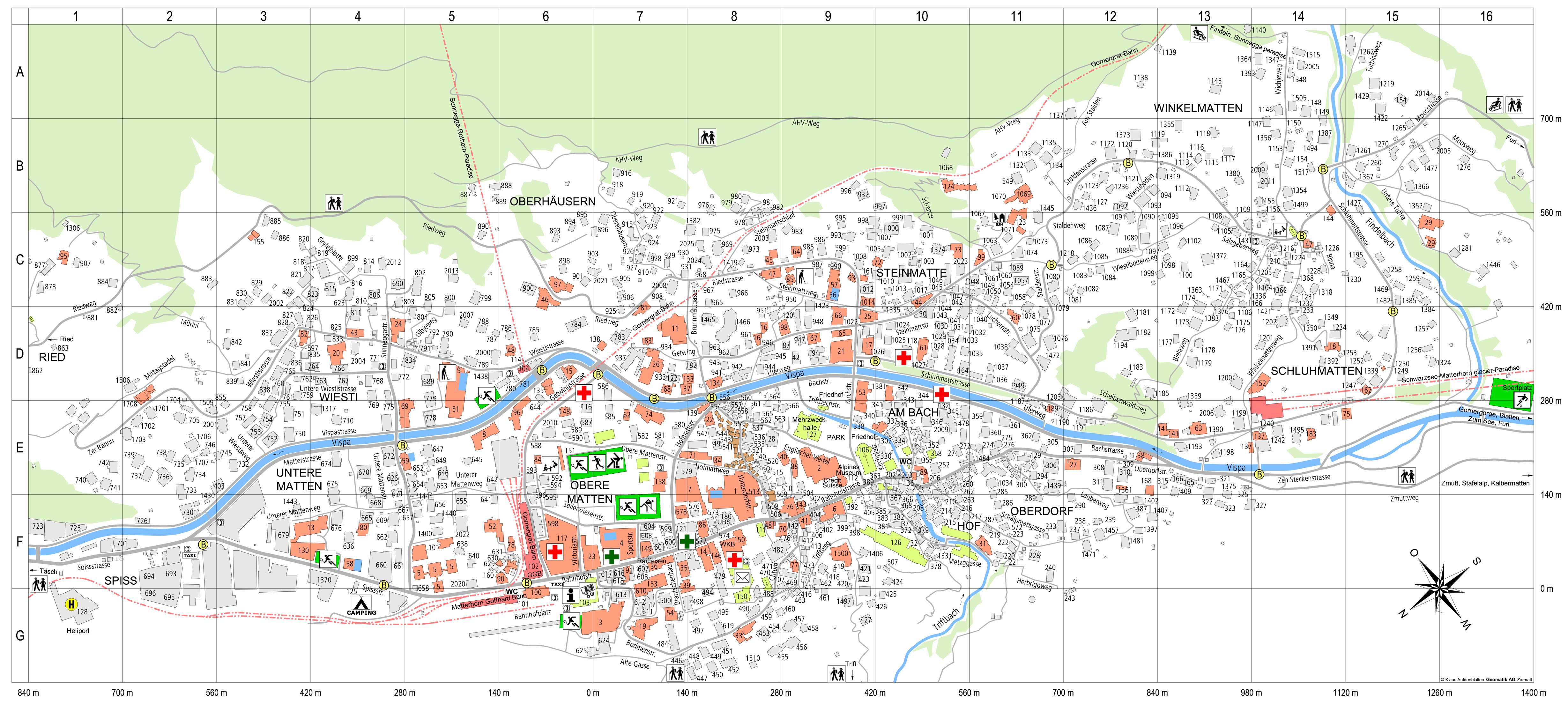 zermatt tourist map