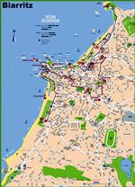 Biarritz kaart - OrangeSmile.com