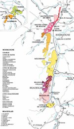 Carte de Bourgogne