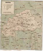 Carte de Burkina Faso