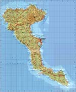 Corfu kaart - OrangeSmile.com