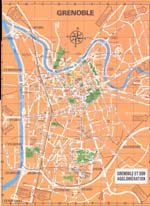 Grenoble kaart - OrangeSmile.com