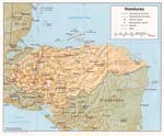 Honduras kaart - OrangeSmile.com