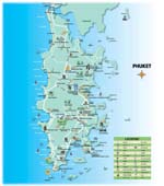 Phuket kaart - OrangeSmile.com