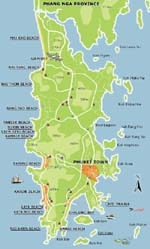 Carte de Phuket