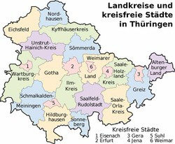 Karte von Thüringen 3
