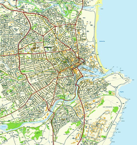 Large map of Aberdeen 1