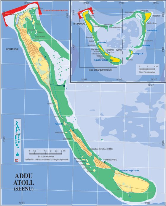Детальная карта Атолла Адду 1