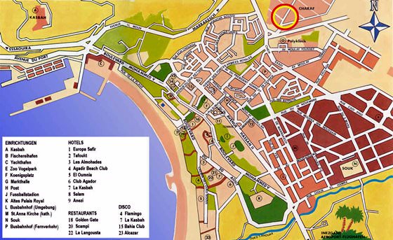 Detaillierte Karte von Agadir 2