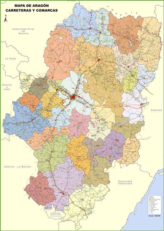 Детальная карта Арагона 1