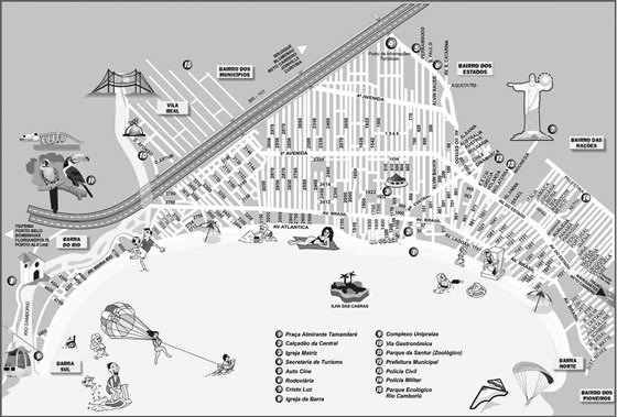 Large map of Balneario Camboriu 3