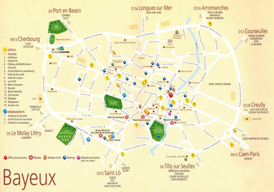 Detailed map of Bayeux 2
