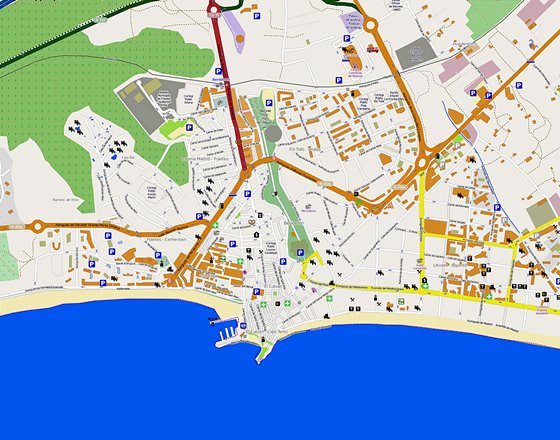 Detailed map of Benidorm 2