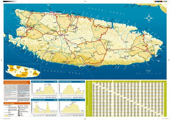 Detailed map of Brac Island 2
