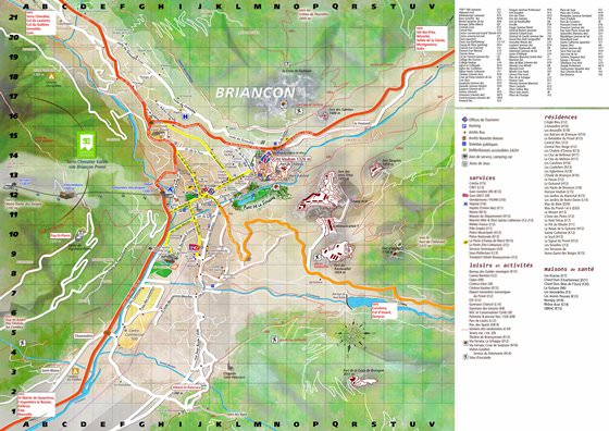 Detailed map of Briancon 2