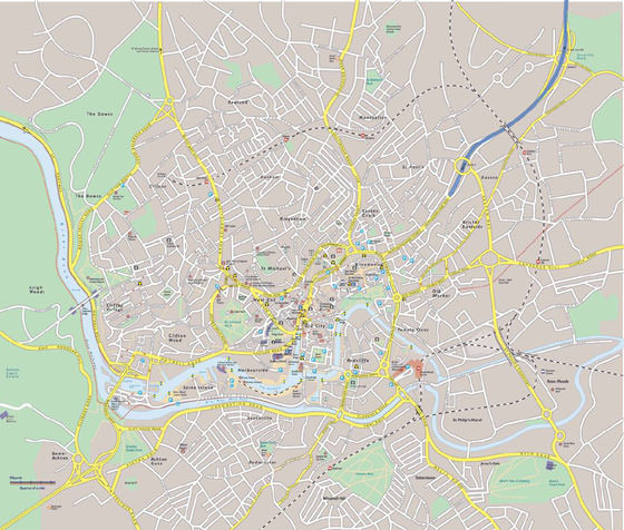 Gedetailleerde plattegrond van Bristol