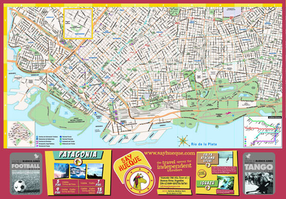 Gedetailleerde plattegrond van Buenos Aires