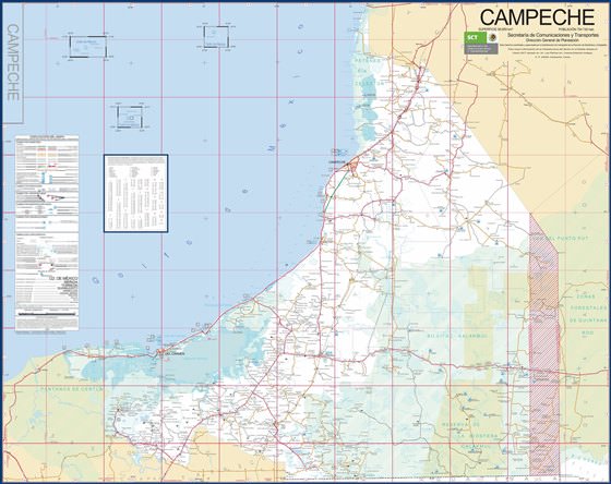 Large map of Campeche  1