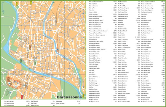 Detailed map of Carcassonne 2
