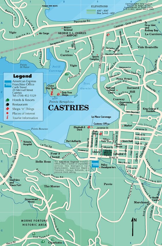Große Karte von Castries 1