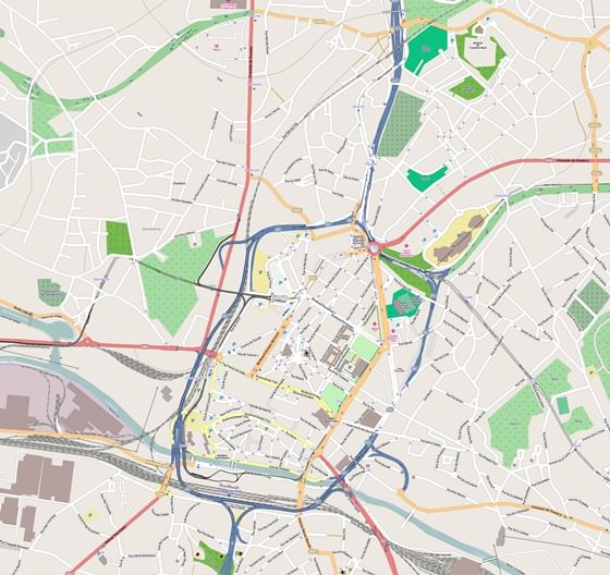 Large map of Charleroi 1