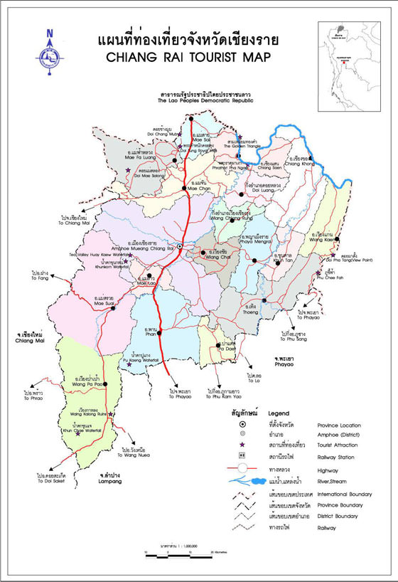 Große Karte von Chiang Rai 1