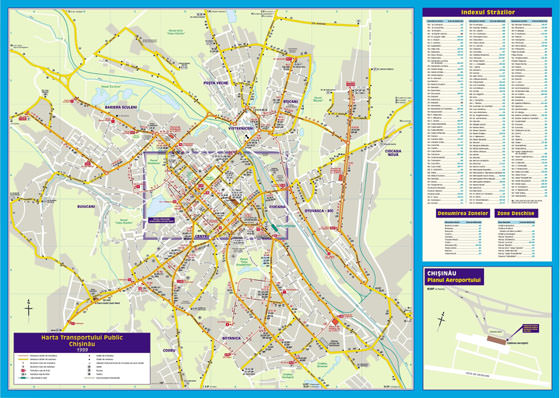 Gedetailleerde plattegrond van Chisinau