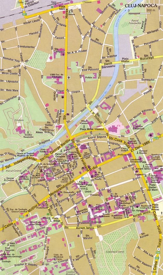 Detaillierte Karte von Cluj-Napoca 2