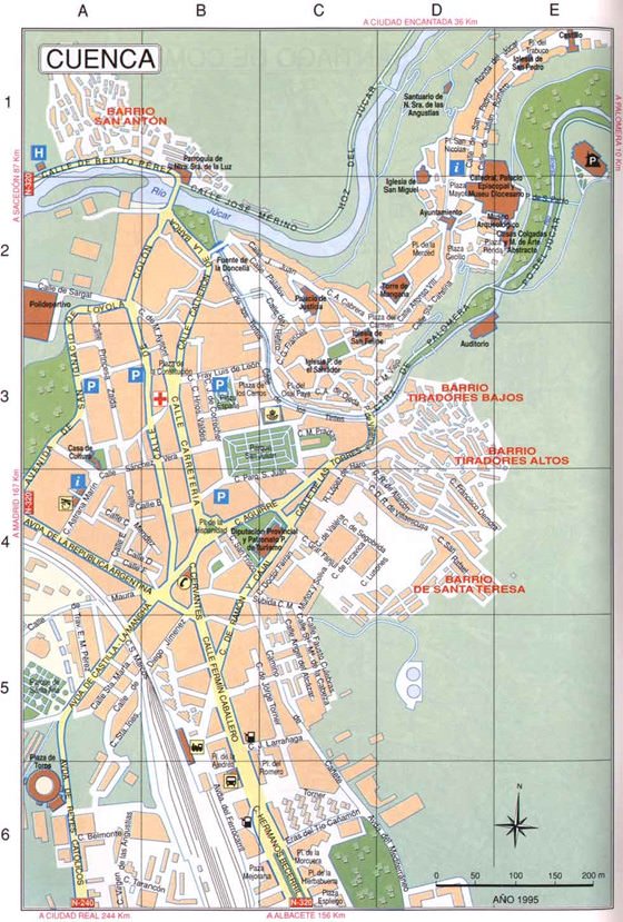 Large map of Cuenca Town 1