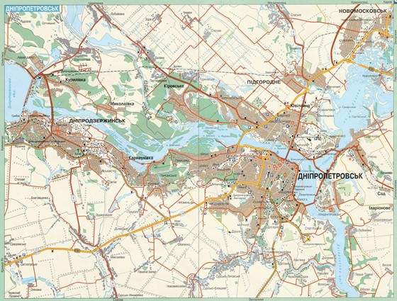 Large map of Dnepropetrovsk 1
