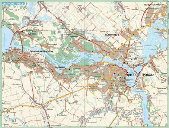 Gran mapa de Dnipropetrovsk 1