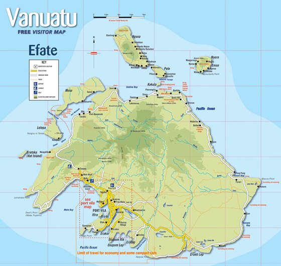 Детальная карта острова Эфате 1