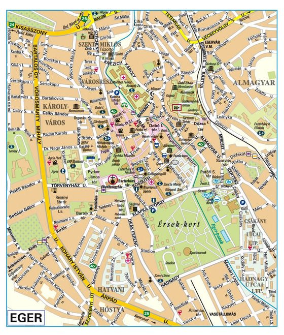 Large map of Eger 1