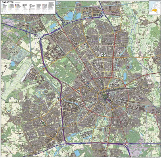 Large map of Eindhoven 1