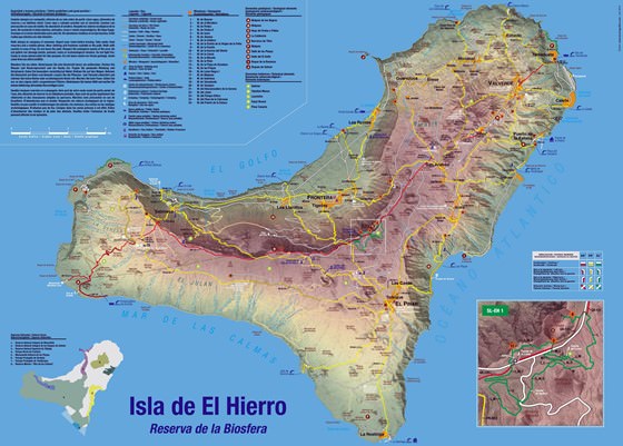 Große Karte von El Hierro Insel 1
